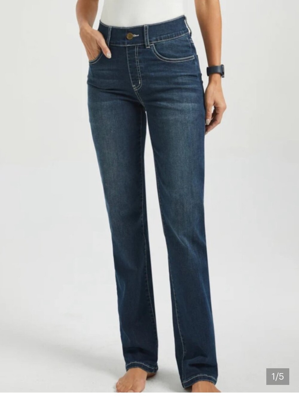 Betabrand Yoga Straight Leg Jeans,dark wash polished look&incredible comfort ❤️